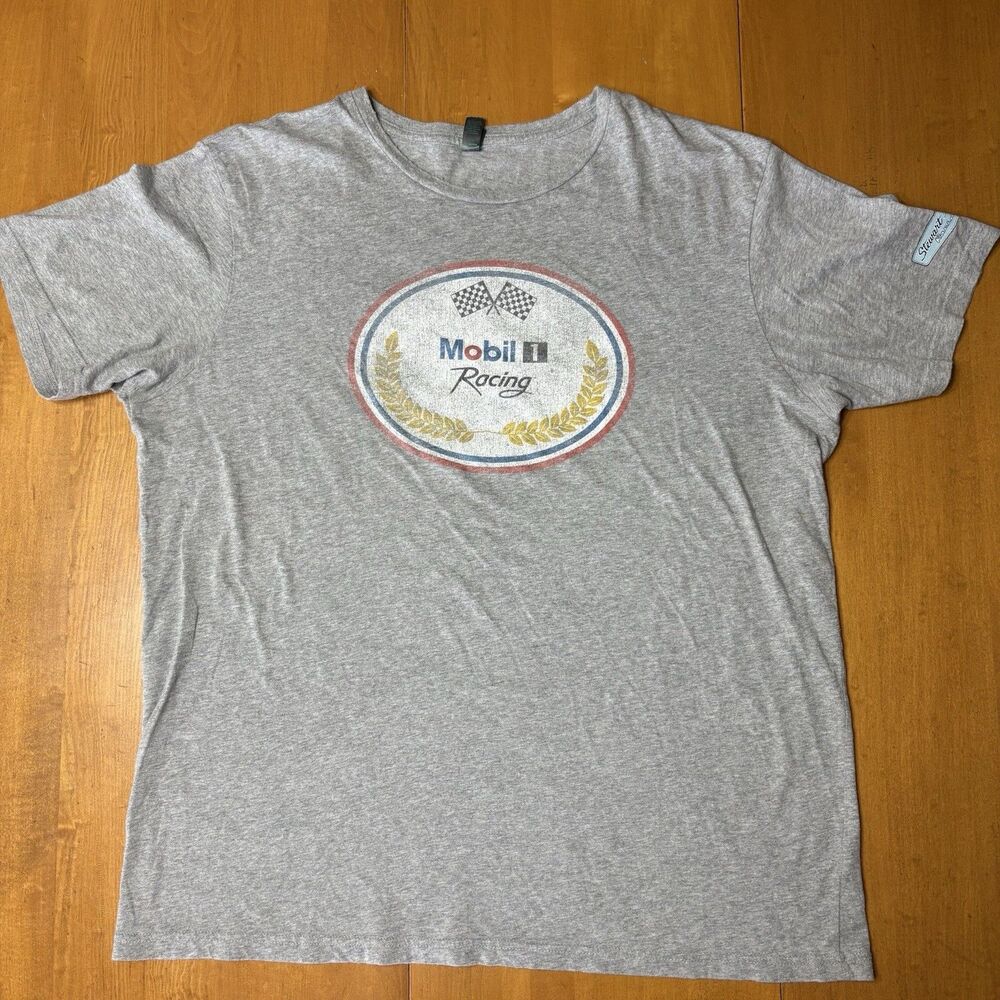 Stewart Haas Racing‎ Mobil 1 NASCAR T Shirt  XL 100% Cotton Gray Pegasus Graphic